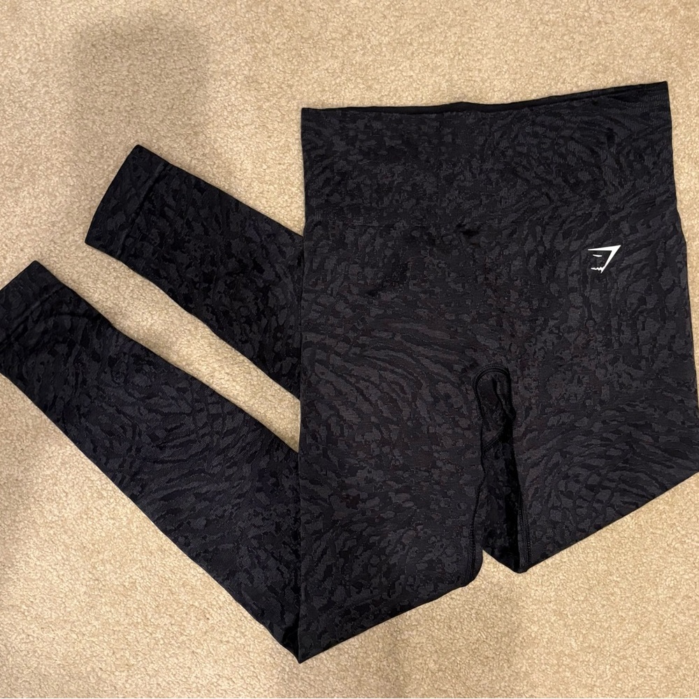Gymshark Black Textured Leggings
